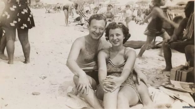 Hilda with her late husband Gerry on their honeymoon. Photo source: Hilda Jaffe