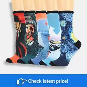 +MD Men's Colorful and Funny Bamboo Socks 5 Pack 