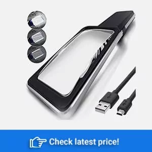 Rechargeable 4X Magnifying Glass to Read Small Print