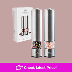Battery Operated Stainless Steel Electric Salt and Pepper Grinder Pack Mill with Light
