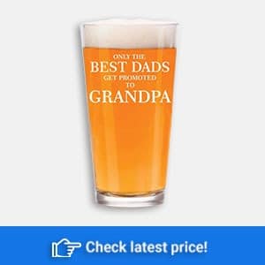 16 oz Beer Pint Glass The Best Dads Get Promoted To Grandpa