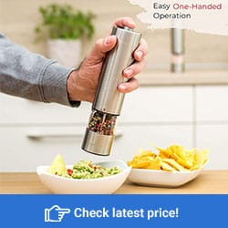 Battery Operated Stainless Steel Electrice Salt and Pepper Grinder Pack Mill with Light