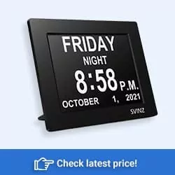 Large Screen Digital Clock with Time, Day and Date 