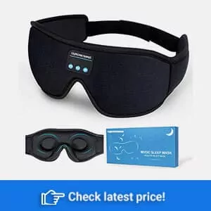 Sleep Headphones, Bluetooth 5.0 Wireless 3D Eye Mask, Hands Free for Insomnia Travel