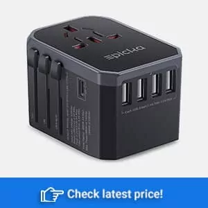 Universal Travel Adapter -All in One International Wall Charger AC Plug Adaptor