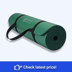 Gaiam Essentials Thick Yoga Mat Fitness & Exercise Mat with Easy-Cinch Yoga Mat Carrier Strap