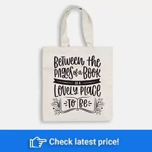  BETWEEN THE PAGES IS A LOVELY PLACE TO BE - Canvas Tote Bag