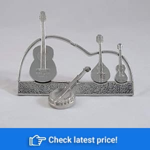 Guitar Measuring Spoons with Display Stand Cast in Pewter