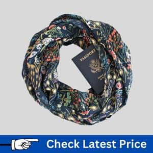 travel gifts for seniors - Travel scarf with zipper 