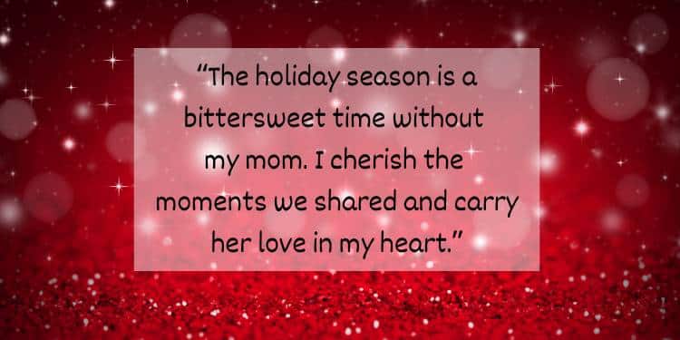 missing mom at the holidays