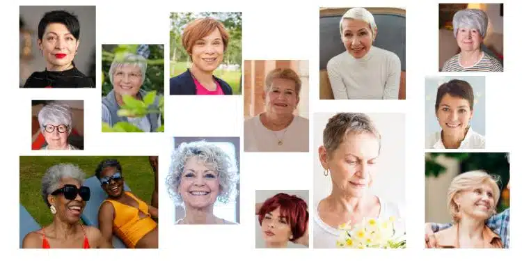 short haircuts for older women 